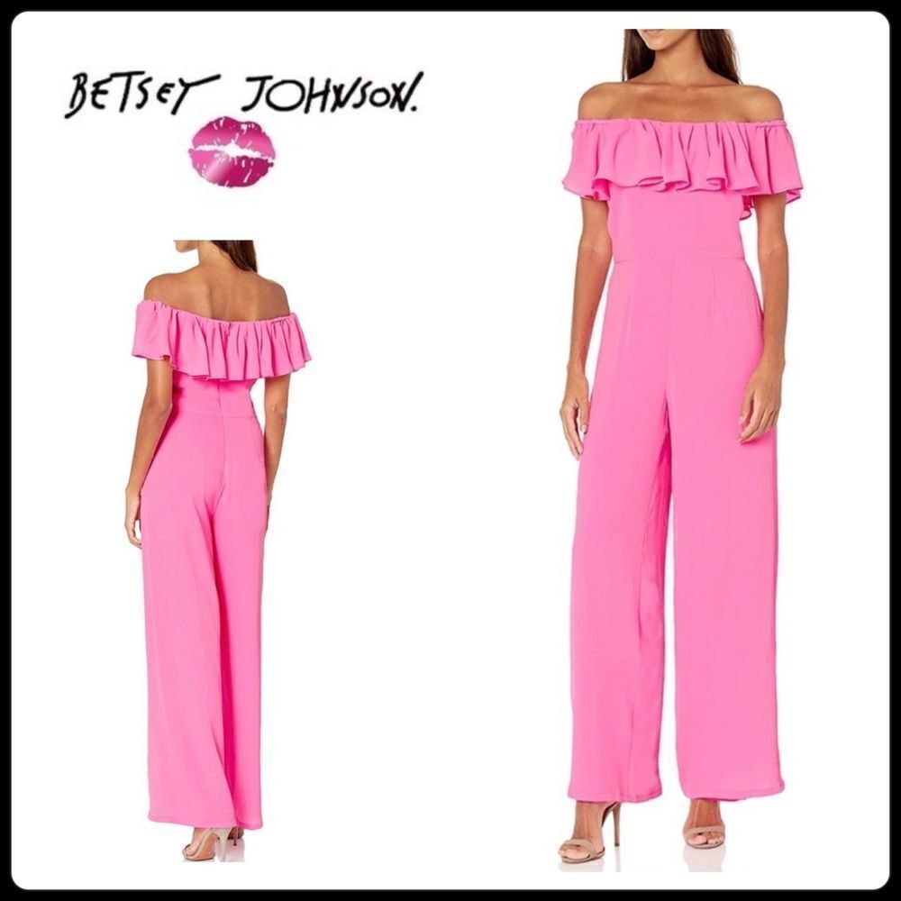 New. Betsey Johnson bubblegum pink jumpsuit.